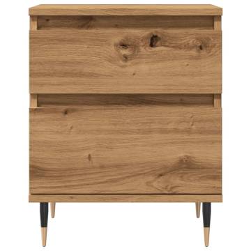 Trendy Artisan Oak Bedside Cabinet - 40x35x50 cm | HipoMarket