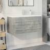 2 Piece Bathroom Furniture Set - Concrete Grey Wood