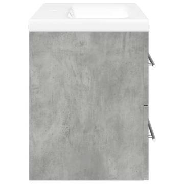 2 Piece Bathroom Furniture Set - Concrete Grey Wood