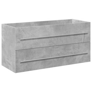 2 Piece Bathroom Furniture Set - Concrete Grey Wood