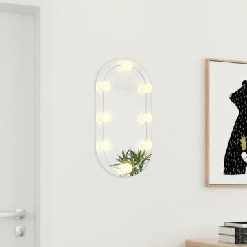 LED Illuminated Oval Mirror 60x30 cm - Hipomarket UK