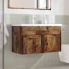 2 Piece Bathroom Furniture Set - Old Wood Engineered Wood