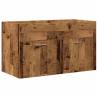 2 Piece Bathroom Furniture Set - Old Wood Engineered Wood