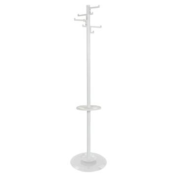 V-Part Standing Coat Rack - 8 Hooks, Porcelain White, 178 cm