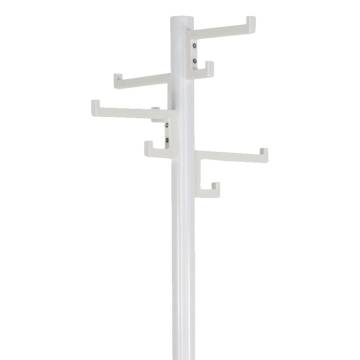 V-Part Standing Coat Rack - 8 Hooks, Porcelain White, 178 cm