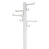 V-Part Standing Coat Rack - 8 Hooks, Porcelain White, 178 cm