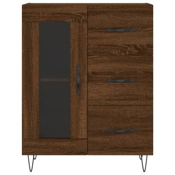 Elegant Highboard in Brown Oak - 69.5x34x180 cm