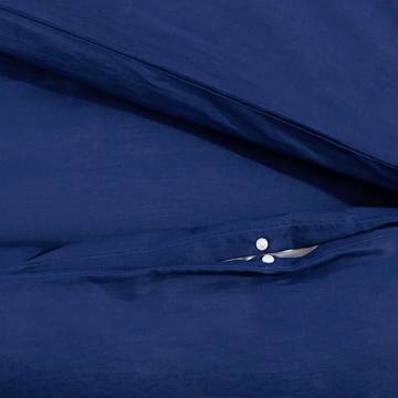 Navy Blue Duvet Cover Set 225x220 cm - Soft Cotton Bedding