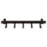 V-Part Techno 5 Black Coat Rack with 5 Hooks - Hipomarket