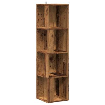 Stylish Old Wood Corner Cabinet - 33x33x132 cm | HipoMarket