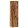 Stylish Old Wood Corner Cabinet - 33x33x132 cm | HipoMarket