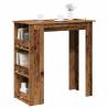  Bar Table with Storage Rack Old Wood 102x50x103.5 cm Colour old wood Quantity in Package 1 