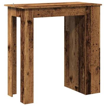 Bar Table with Storage Rack - Old Wood 102x50 cm | HipoMarket