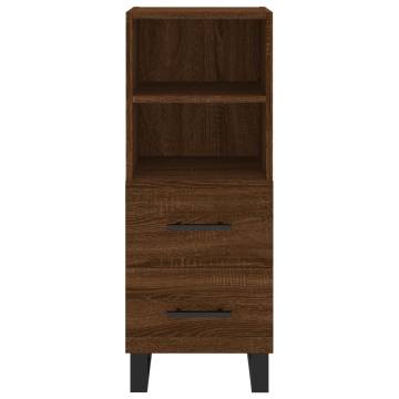 Stylish Highboard Brown Oak - 34.5x34x180 cm | Hipo Market