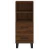 Stylish Highboard Brown Oak - 34.5x34x180 cm | Hipo Market