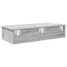 Wall Shelf with Drawers Grey Sonoma - Stylish Home Storage