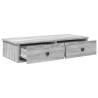 Wall Shelf with Drawers Grey Sonoma - Stylish Home Storage