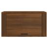 Wall-Mounted Shoe Cabinet - Brown Oak Solid Wood 70x35x38 cm