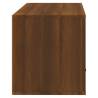 Wall-Mounted Shoe Cabinet - Brown Oak Solid Wood 70x35x38 cm