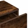 Wall Shelf with Drawers in Smoked Oak | 80x33x17 cm