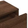 Wall Shelf with Drawers - Brown Oak, Engineered Wood | HiPoMarket