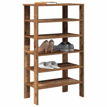 Elegant Old Wood Shoe Rack - 61x32x105 cm | HipoMarket