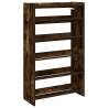 Shoe Rack Smoked Oak 60x25x100 cm - Stylish Storage Solution