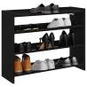 Shoe Rack Black 80x25x61.5 cm - Stylish Storage Solution