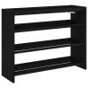 Shoe Rack Black 80x25x61.5 cm - Stylish Storage Solution