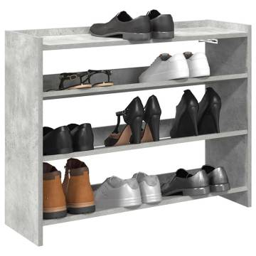 Shoe Rack Concrete Oak - Stylish and Durable Storage Solution