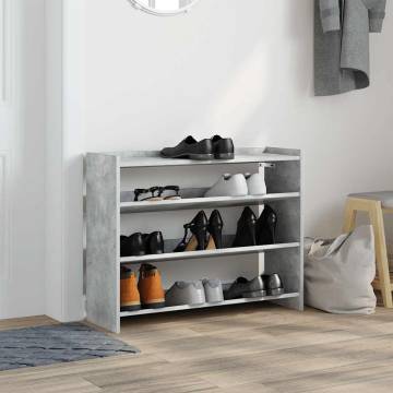 Shoe Rack Concrete Oak - Stylish and Durable Storage Solution