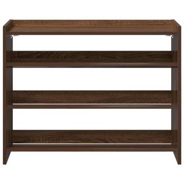 Shoe Rack Brown Oak 80x25x61.5 cm - Durable & Stylish Storage