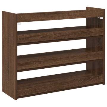 Shoe Rack Brown Oak 80x25x61.5 cm - Durable & Stylish Storage