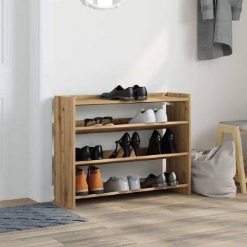 Shoe Rack Artisan Oak 80x25x61.5 cm - Organize Your Space