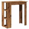 Bar Table with Shelf in Old Wood - Stylish & Durable