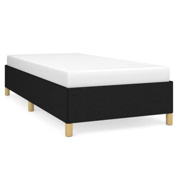 Black 90x190 cm Single Bed Frame without Mattress - Durable Fabric