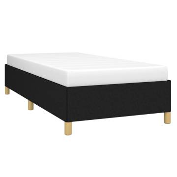 Black 90x190 cm Single Bed Frame without Mattress - Durable Fabric