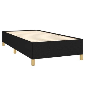 Black 90x190 cm Single Bed Frame without Mattress - Durable Fabric