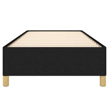 Black 90x190 cm Single Bed Frame without Mattress - Durable Fabric