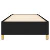 Black 90x190 cm Single Bed Frame without Mattress - Durable Fabric