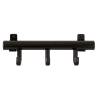 V-Part Coat Rack with 3 Hooks Techno 3 Black Colour black Quantity in Package 1 