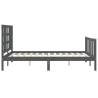 Grey King Size Solid Wood Pine Bed Frame - Hipomarket