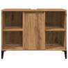 Artisan Oak Sink Cabinet | 80x33x60 cm Engineered Wood