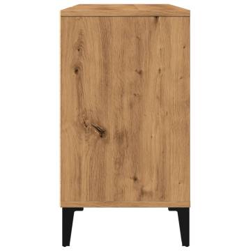 Artisan Oak Sink Cabinet | 80x33x60 cm Engineered Wood