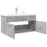 Bathroom Sink Cabinet with Built-in Basin - Concrete Grey