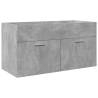 Bathroom Sink Cabinet with Built-in Basin - Concrete Grey