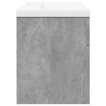 Bathroom Sink Cabinet with Built-in Basin - Concrete Grey