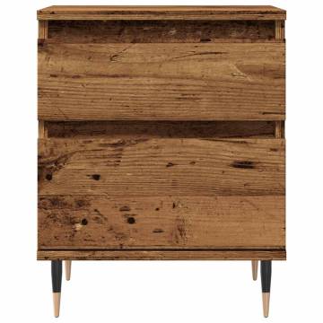 Stylish Old Wood Bedside Cabinet - 40x35x50 cm | HipoMarket