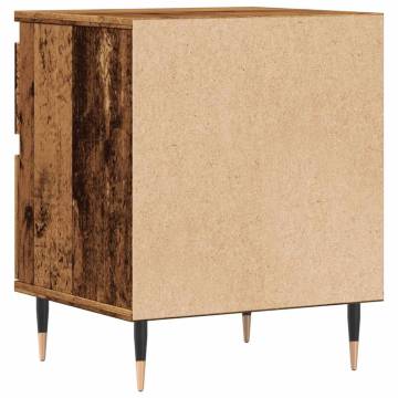 Stylish Old Wood Bedside Cabinet - 40x35x50 cm | HipoMarket