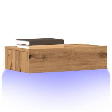 Stylish TV Cabinets with LED Lights - Artisan Oak (2 pcs)